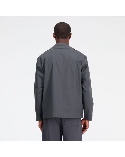 New Balance Athletics linear jacket in schwarz in Gray für Herren