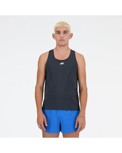 Homme Athletics Racing Singlet En, Poly Knit, Taille New Balance pour homme en coloris Blue