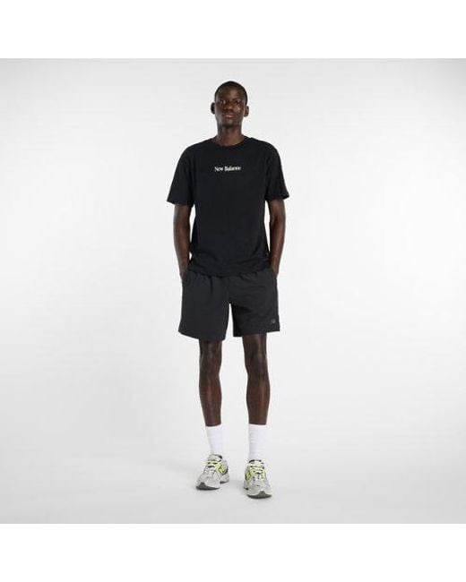 New Balance Black N Collage T-Shirt for men