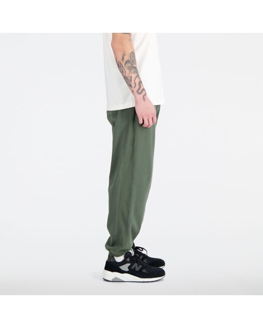 New Balance Athletics Remastered French Terry Sweatpant In Green Cotton Fleece for men
