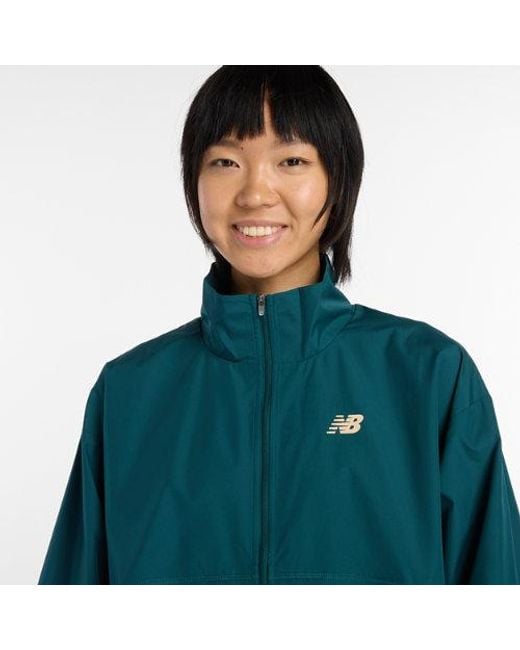 New Balance Green Trackside Woven Jacket