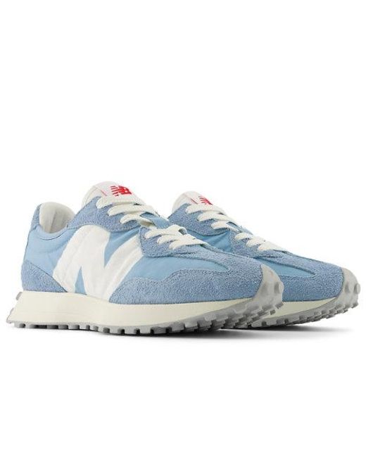 New Balance Blue Retro-Inspired Suede/Mesh 327 Sneakers for men