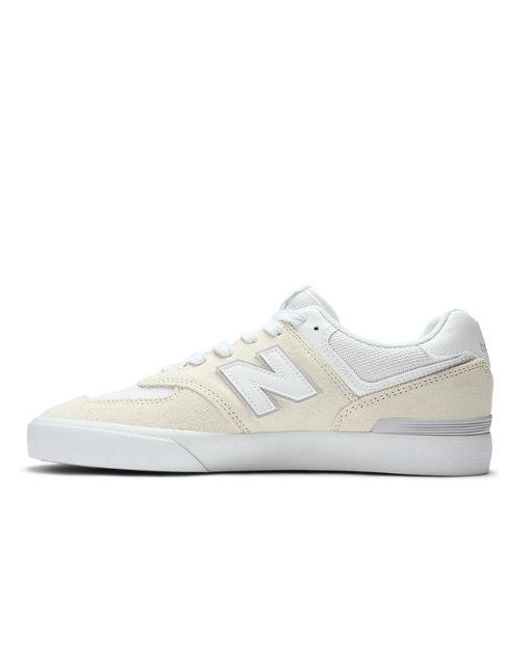 New Balance White Nb Numeric 574 Vulc Skateboarding Shoes