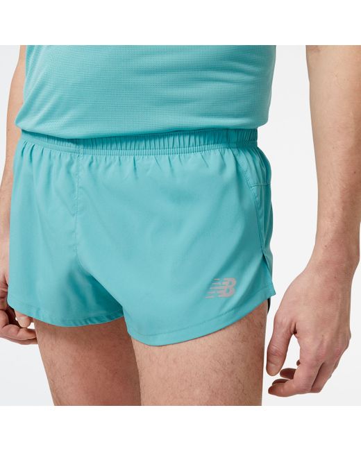 Pantalones cortos accelerate 3 inch split New Balance de hombre de color Blue