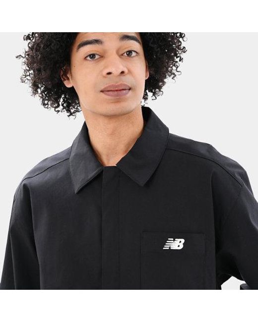 New Balance Herren Coaches Twill Jacket in Black für Herren