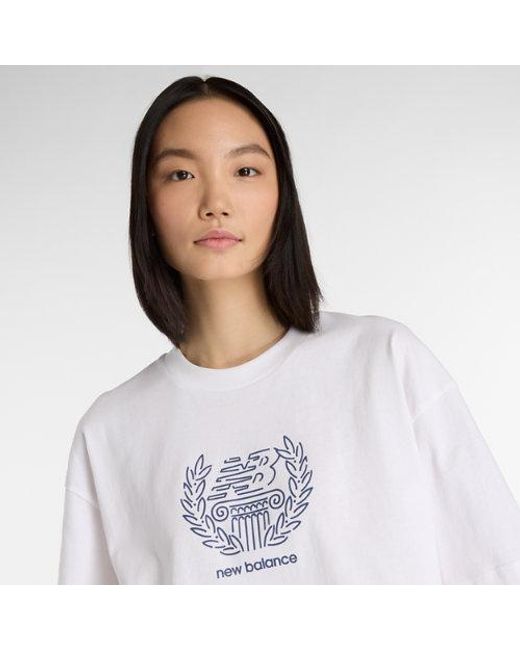 New Balance Debut Sculpture T-Shirt in het White