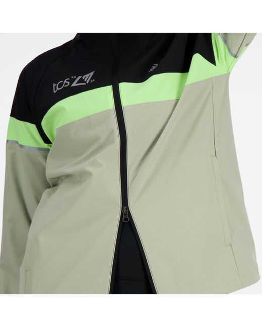 New Balance Green London Edition Marathon Jacket In Black Polywoven