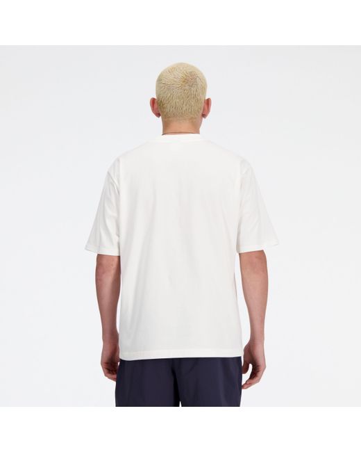 New Balance Archive Oversized T-shirt in het White voor heren