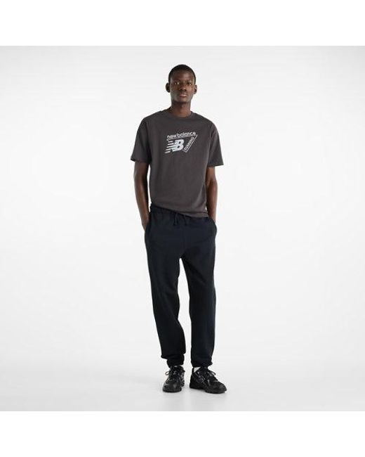 New Balance Black Classic Tri-Logo T-Shirt for men