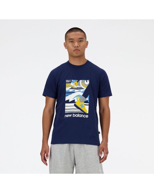 New Balance Sport Essentials Triathlon T-shirt in het Blue voor heren