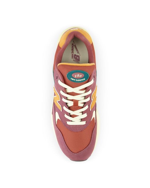 New Balance Pink 580 In Red/brown/green Leather for men