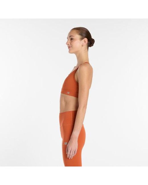 New Balance Orange Nb Essential Yoga Bra