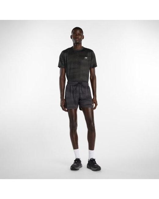 New Balance Black Rc Printed Short 5" for men
