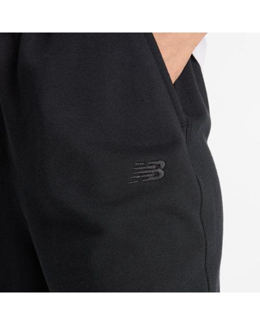 New Balance Black Athletics French Terry Joggers Clothing Lg, Cotton/Terry