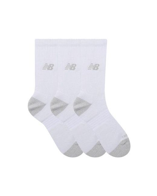 New Balance White Active Crew Socks 3 Pack