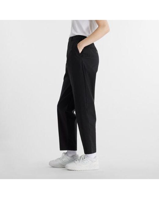 New Balance Black Boylston Twill Tapered Pant