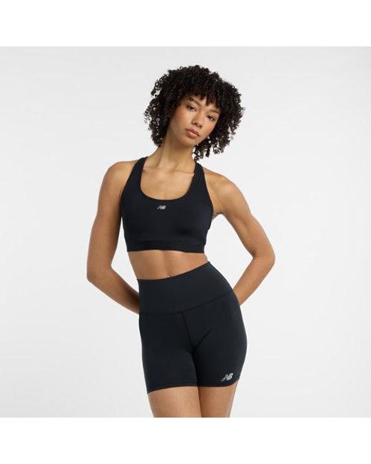 New Balance Black Nb Essential Run Bra