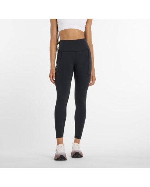 New Balance Blue Nyc Marathon Nb Sleek Pocket High Rise Legging 25"