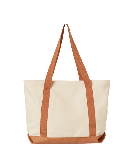 New Balance Classic Canvas Tote In Brown Cotton