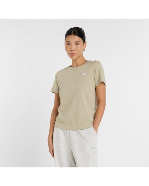 New Balance Natural Damen Sport Essentials Jersey T-Shirt