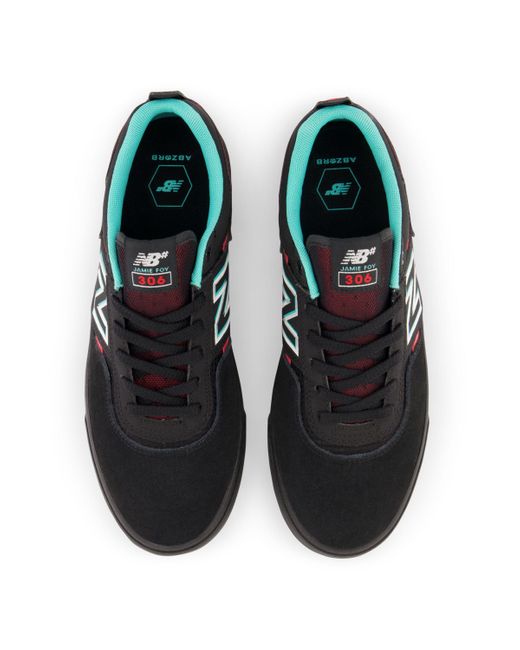 New Balance Nb Numeric Jamie Foy 306 In Black/red Suede/mesh for men