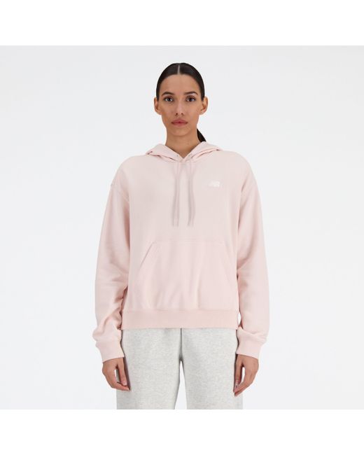 New Balance Pink Sport Essentials Fleece Hoodie