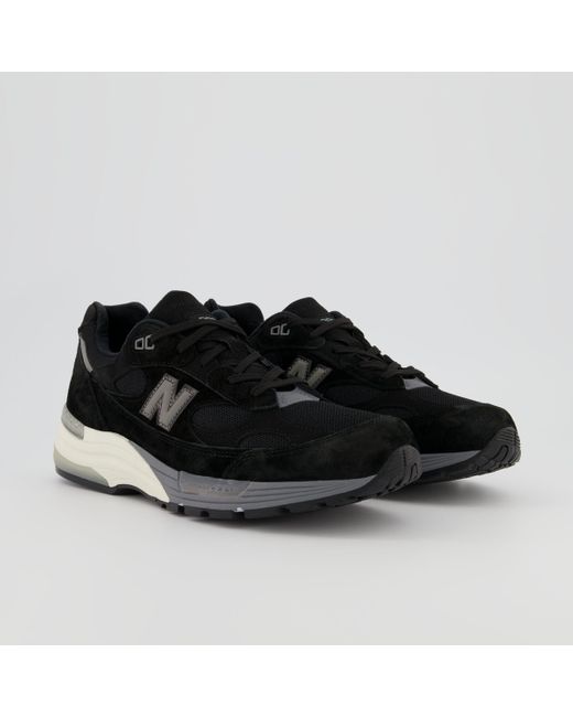 New Balance Suede 992 in Black/White (Black) - Save 64% | Lyst UK