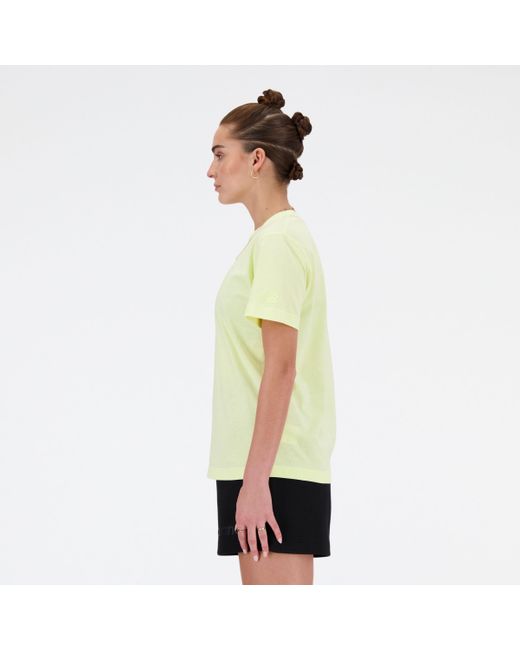 Hyper density jersey t-shirt in verde di New Balance in Natural