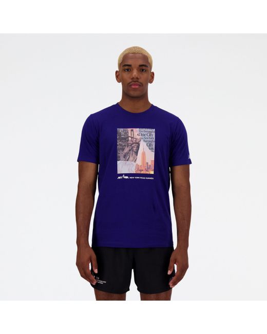 New Balance Run For Life Graphic T-shirt in Blue for Men | Lyst