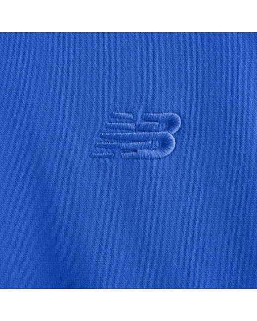 New Balance Blue Athletics French Terry Hoodie for men