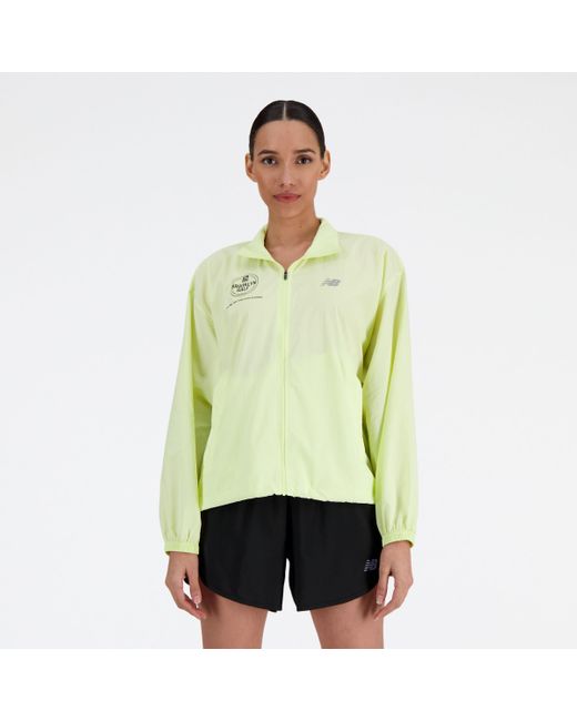 New Balance Green Rbc Brooklyn Half Athletics Packable Jacket