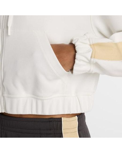 New Balance White Interlock Full Zip