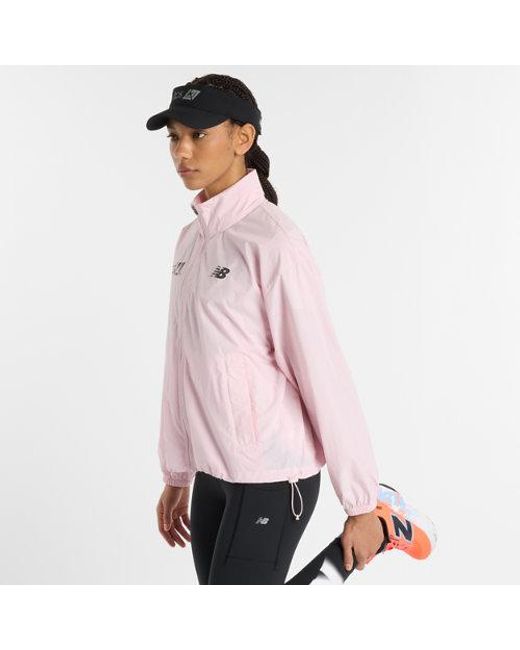 New Balance Pink London Edition Athletics Packable Jacket