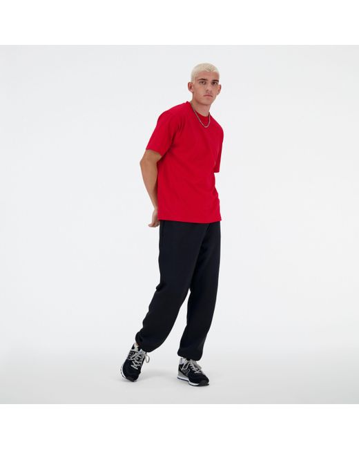 Athletics cotton t-shirt New Balance de hombre de color Red