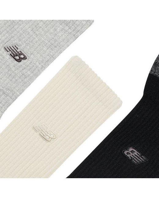 New Balance Black Active Premium Crew 3 Pack Socks 3 Pack