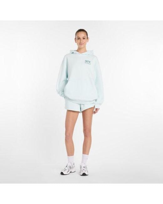 New Balance Blue Reimagined Fleece Long Length Hoodie