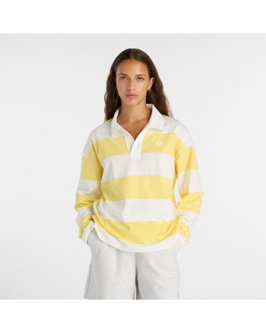 New Balance Yellow Rugby Long Sleeve Shirt