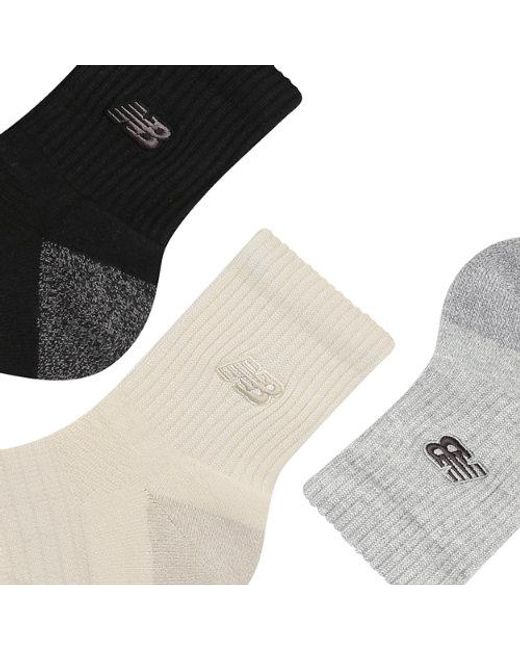 New Balance Black Active Premium Qtr 3 Pack Socks 3 Pack