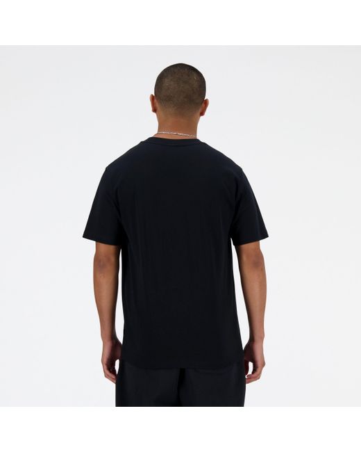 Athletics premium logo t-shirt New Balance de hombre de color Black
