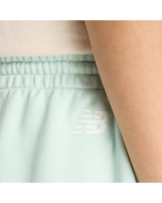 New Balance Green Logo French Terry Short