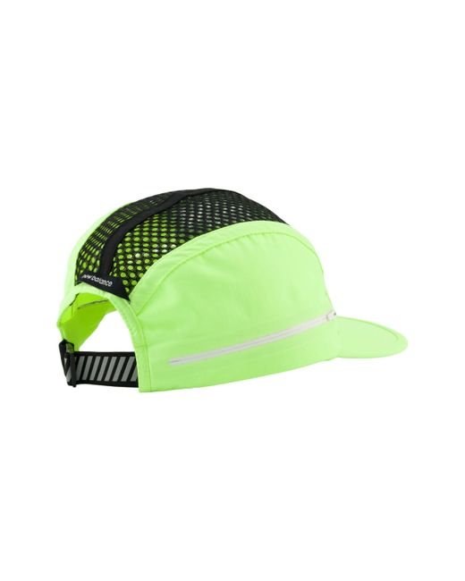New Balance London Marathon 5 Panel Stash Hat In Green Nylon