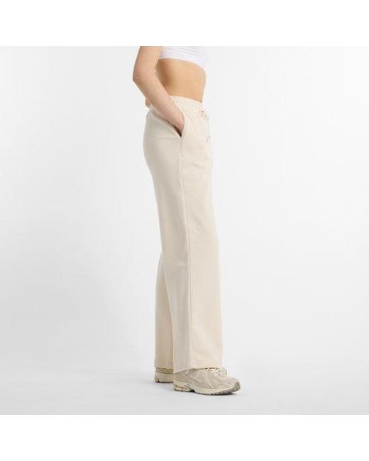 New Balance White Coastal Fleece Pant