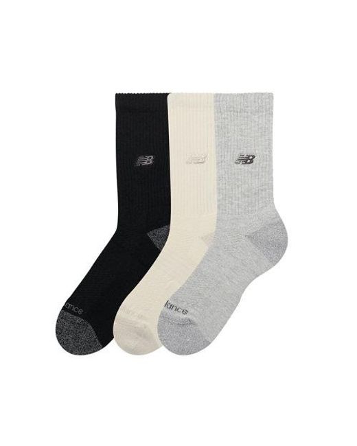 New Balance Black Active Premium Crew 3 Pack Socks 3 Pack