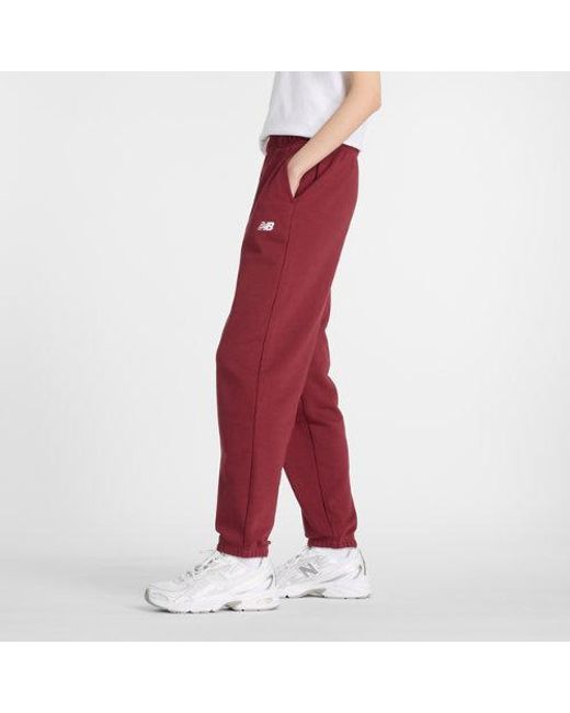 New Balance Red Sport Essentials French Terry Jogger