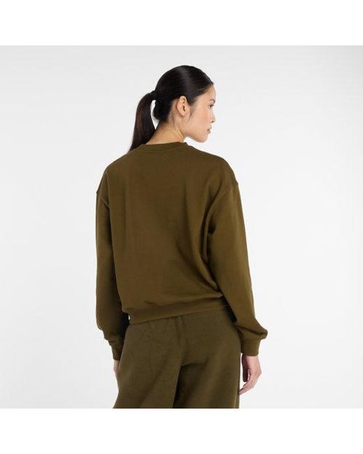 New Balance Green Athletics French Terry Crew Shirt