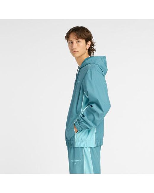 New Balance Blue Trackside Woven Jacket for men