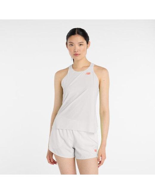 Donna Race Day Ultra Light Singlet di New Balance in White