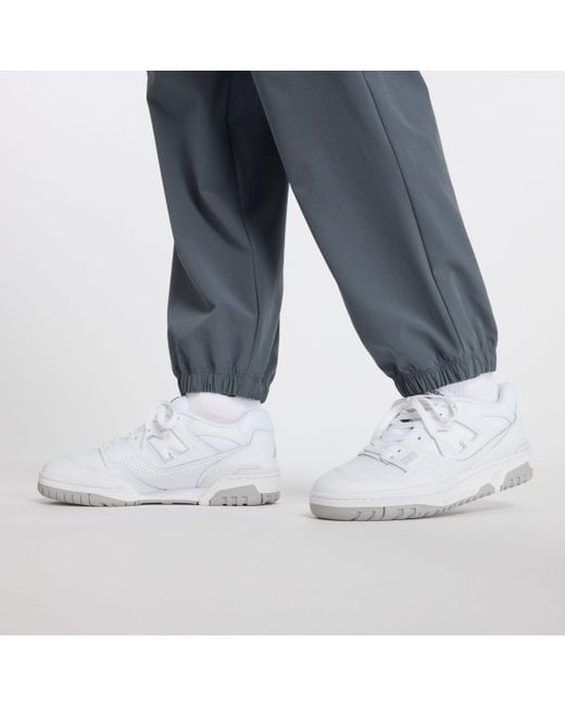 New Balance Blue Athletics Stretch Woven jogger In Grey Poly Knit