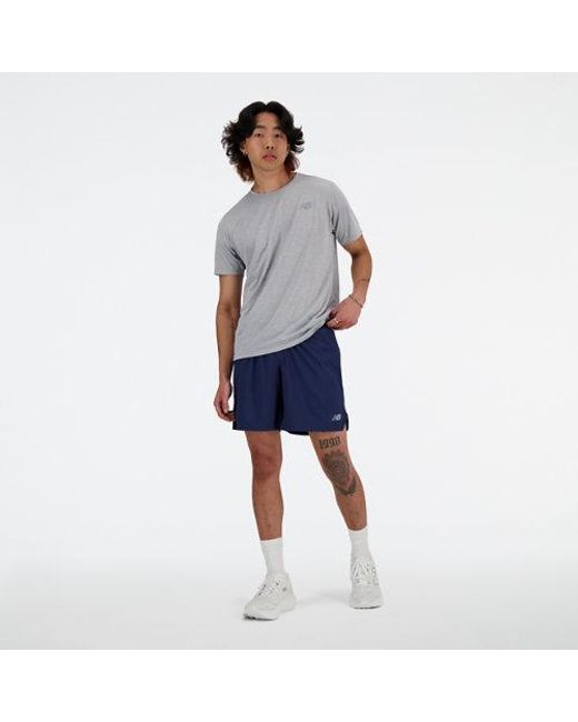 New Balance Blue Rc Short 7" for men