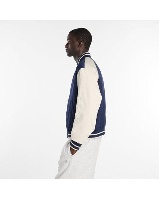 New Balance Blue Athletics Varsity Jacket for men